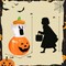 Inflatable Halloween Ghost Decoration with Hat and Pumpkin Lantern